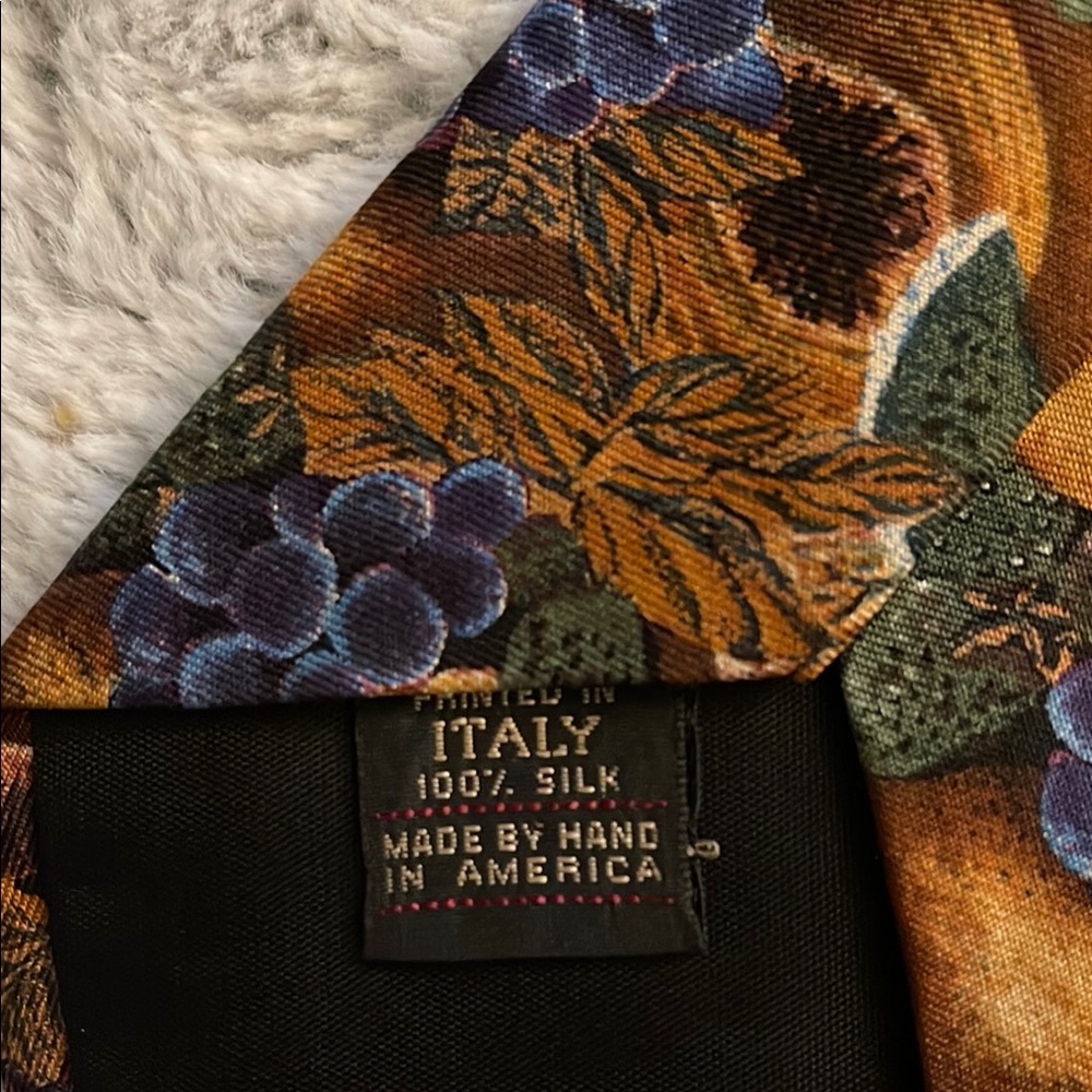 Ferrell Reed Men's Brown Patterned Tie - Picture 4 of 4